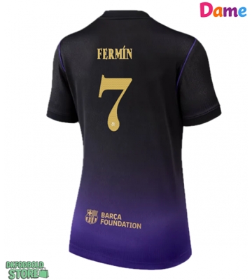 Barcelona Fermin Lopez #7 Replika Udebanetrøje Dame 2026-27 Kortærmet